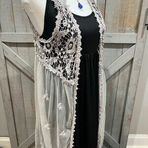 Cecio Sheer/Lace Cardigan